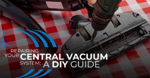 a close up of fixing a vacuum